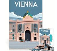 Rompecabezas para Adolescentes de 1000 Piezas, Viena, Austria, Corte Limpio, decoración, Juguete Creativo y Divertido, Juego de Paz, Pieza de Arte navideña (38x26cm)