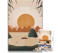 Rompecabezas para Adolescentes de 1000 Piezas, Vietnam, diversión Familiar y Noche de Juegos, análisis y lógica, Ideas de Regalo, tamaño 38x52cm