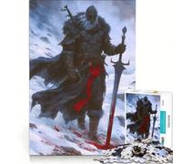 Rompecabezas para Adolescentes de 1000 Piezas Vikingo Berserk Caballero de Nieve Juegos Educativos Decoración Colección de Artistas Bellas Artes 38x26cm