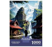 Rompecabezas para Adolescentes De 1000 Piezas Village Fantasy Nature Rompecabezas para Adultos Juguetes Antiestrés Regalo De Cumpleaños Cumpleaños 38x26cm/1000pcs