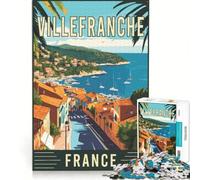 Rompecabezas para Adolescentes de 1000 Piezas, Villefranche-Sur-Mer en Francia, Juego práctico, para Relajarse intelectualmente, Regalo de cumpleaños, Regalos 38x52cm