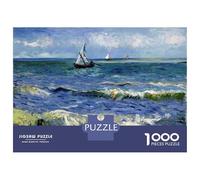 Rompecabezas para Adolescentes De 1000 Piezas Vincent Van Gogh Seascape Rompecabezas para Adultos Juego Práctico Una Obra De Arte Cumpleaños 70x50cm/1000pcs