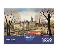 Rompecabezas para Adolescentes De 1000 Piezas Vintage Double Decker Bus Art Print Rompecabezas Juguetes DIY Alivia El Estrés Interacción Entre Padres E Hijos 70x50cm/1000pcs