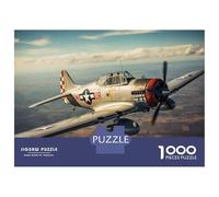 Rompecabezas para Adolescentes De 1000 Piezas Vintage Military Aircraft in Flight Rompecabezas para Adultos Juguetes Antiestrés Arte De Pared Regalos De Cumpleaños Y Únicos 38x26cm/1000pcs