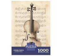 Rompecabezas para Adolescentes De 1000 Piezas Violin Sheet Music Rompecabezas para Adolescentes Juegos Relajantes para La Diversión Familiar Juego Desafiante Regalos 38x26cm/1000pcs