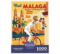 Rompecabezas para Adolescentes De 1000 Piezas Visit Malaga Travel Rompecabezas para Adultos Juegos Relajantes Decoración del Hogar 70x50cm/1000pcs