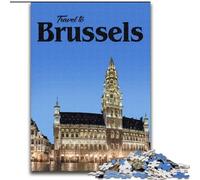 Rompecabezas para Adolescentes de 1000 Piezas: Visita Bruselas, análisis y lógica, con Piezas aleatorias Que se entrelazan, para Mayores de 14 años, 50x75cm