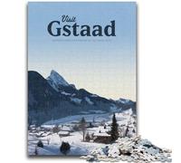 Rompecabezas para Adolescentes de 1000 Piezas: Visita Gstaad, Juego Educativo, desafío, Juguete, decoración de Pared, cumpleaños y Navidad (tamaño 50x75cm)