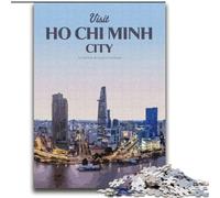 Rompecabezas para Adolescentes de 1000 Piezas: Visita la Ciudad de Ho Chi Minh Desafiante, Pero Divertido y Divertido Decoración hogar (38x52cm) 1000 Piezas