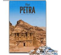 Rompecabezas para Adolescentes de 1000 Piezas: Visita Petra Difícil de completar, Pero Divertido y Divertido Regalos y cumpleaños únicos (50x75cm) 1000 Piezas