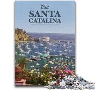 Rompecabezas para Adolescentes de 1000 Piezas: Visita Santa Catalina, Rompecabezas para Adultos, Juegos Divertidos, decoración de Pared, cumpleaños y Navidad (50x75cm)