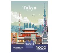 Rompecabezas para Adolescentes De 1000 Piezas Visiting Tokyo Rompecabezas para Adultos Juego Práctico Una Obra De Arte Cumpleaños 52x38cm/1000pcs