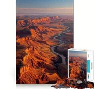 Rompecabezas para Adolescentes de 1000 Piezas,Vista aérea del Parque Nacional Canyonlands,Bordes impecables,Divertido Juego Mental,Regalo,Momento Acogedor,decoración navideña para la Pared (38x26cm)