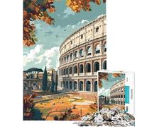Rompecabezas para Adolescentes de 1000 Piezas Vista otoñal del Coliseo Juego Educativo Juguete Intelectual Gran Regalo para los Amantes de los Juegos una Obra de Arte (tamaño 38x52cm)