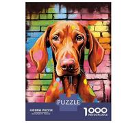 Rompecabezas para Adolescentes De 1000 Piezas Vizsla Dog Graffiti Rompecabezas para Adultos Juego Práctico Pero Divertido Y Humorístico Regalo De Cumpleaños, Regalos, 52x38cm/1000pcs