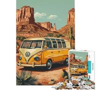 Rompecabezas para Adolescentes de 1000 Piezas Volkswagen Desert Desafío Educativo Decoración de Arte para el Hogar Juego Educativo para Mayores de 14 años (38x52cm)