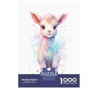 Rompecabezas para Adolescentes De 1000 Piezas Watercolor Baby Goat Rompecabezas para Adultos Juegos Familiares Corte De Precisión Regalos Y Cumpleaños Únicos 70x50cm/1000pcs