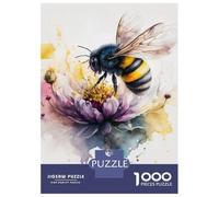 Rompecabezas para Adolescentes De 1000 Piezas Watercolor Bee Rompecabezas para Adultos Juguetes Antiestrés Arte De Pared Regalos De Cumpleaños Y Únicos 70x50cm/1000pcs