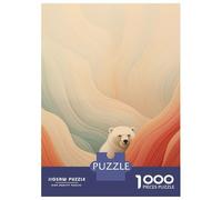 Rompecabezas para Adolescentes De 1000 Piezas Wavy Polar Bear Rompecabezas para Adultos Juegos Divertidos Una Obra De Arte Regalos De Cumpleaños Y Únicos 52x38cm/1000pcs