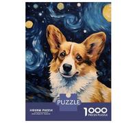 Rompecabezas para Adolescentes De 1000 Piezas Welsh Corgi Van Gogh Rompecabezas para Adultos Juego De Ingenio Juego Antiestrés Juego Desafiante Regalos 70x50cm/1000pcs