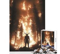 Rompecabezas para Adolescentes de 1000 Piezas Wendigo Forest Fire Guardian Juguete Educativo Regalo de cumpleaños Juegos de relajación Interesante reducción del estrés tamaño 38x52cm