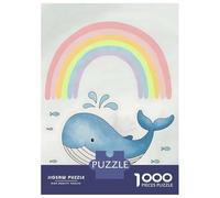 Rompecabezas para Adolescentes De 1000 Piezas Whale, Fish and Rainbow Rompecabezas para Adultos Juegos Relajantes Una Obra De Arte Cumpleaños 38x26cm/1000pcs