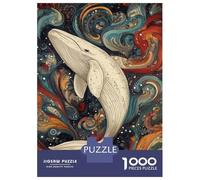 Rompecabezas para Adolescentes De 1000 Piezas Whale in Dreamscape Rompecabezas Juguetes Antiestrés Corte De Precisión Cumpleaños 70x50cm/1000pcs