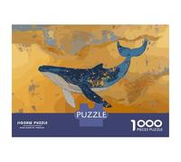 Rompecabezas para Adolescentes De 1000 Piezas Whale in Golden Sea Rompecabezas para Adultos Juegos Divertidos Una Obra De Arte Cumpleaños Y Navidad 52x38cm/1000pcs