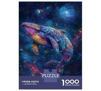 Rompecabezas para Adolescentes De 1000 Piezas Whale in The Cosmos Rompecabezas para Adultos Juegos Relajantes Análisis Y Lógica Cumpleaños 38x26cm/1000pcs