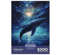 Rompecabezas para Adolescentes De 1000 Piezas Whale in The Stars Rompecabezas para Adultos Juguete Decoración De Pared Carrera De Velocidad Manual Desafío Educativo 52x38cm/1000pcs