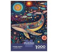 Rompecabezas para Adolescentes De 1000 Piezas Whale's Cosmic Dance -2 Rompecabezas para Adultos Juguetes Antiestrés Decoración De Pared Interacción Entre Padres E Hijos 38x26cm/1000pcs