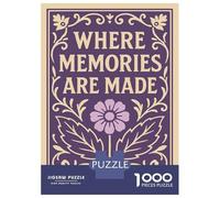 Rompecabezas para Adolescentes De 1000 Piezas Where Memories Are Made Art Rompecabezas Juegos Relajantes Difícil Difícil Diversión Actividades En Casa, 52x38cm/1000pcs