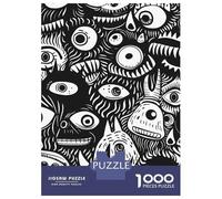 Rompecabezas para Adolescentes De 1000 Piezas Whimsical Doodle Monster Rompecabezas para Adultos Juguetes Antiestrés Arte De Pared Regalos De Cumpleaños Y Únicos 38x26cm/1000pcs