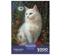 Rompecabezas para Adolescentes De 1000 Piezas Whiskered Serenity in Bloom -2 Rompecabezas para Adultos Juguetes Antiestrés Arte De Pared Regalos De Cumpleaños Y Únicos 38x26cm/1000pcs