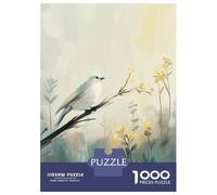 Rompecabezas para Adolescentes De 1000 Piezas White Bird on Branch Digital Painting Rompecabezas Juego De Ingenio Decoración Perfecta Regalos Y Cumpleaños Únicos 52x38cm/1000pcs