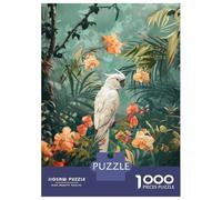 Rompecabezas para Adolescentes De 1000 Piezas White Cockatoo in Tropical Paradise Rompecabezas para Adultos Juegos Relajantes Regalo De Cumpleaños Diversión En Casa Actividades, 70x50cm/1000pcs