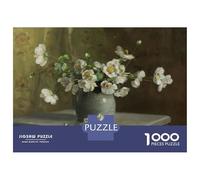 Rompecabezas para Adolescentes De 1000 Piezas White Flowers in Vase Rompecabezas para Adultos Juguetes Antiestrés Regalo De Cumpleaños Cumpleaños 70x50cm/1000pcs