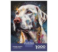 Rompecabezas para Adolescentes De 1000 Piezas White Labrador Painting Rompecabezas para Adultos Juego De Ingenio Difícil Difícil Cumpleaños Y Navidad 38x26cm/1000pcs