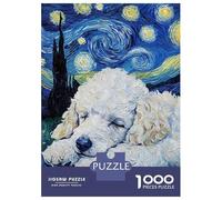 Rompecabezas para Adolescentes De 1000 Piezas White Poodle Puppy Sleeping Rompecabezas para Adultos Juego Práctico Pero Divertido Y Humorístico Regalo De Cumpleaños, Regalos, 70x50cm/1000pcs