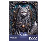 Rompecabezas para Adolescentes De 1000 Piezas White Steampunk Fox Rompecabezas Juego De Ingenio Decoración Perfecta Regalos Y Cumpleaños Únicos 38x26cm/1000pcs