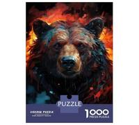 Rompecabezas para Adolescentes De 1000 Piezas Wild Bear Spirit Art Print Rompecabezas para Adolescentes Juegos Relajantes Regalos para Mujeres Diversión En Casa Actividades, 70x50cm/1000pcs