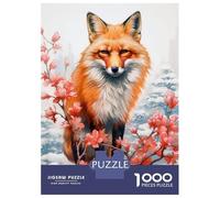 Rompecabezas para Adolescentes De 1000 Piezas Wild Fox Animal Art Rompecabezas para Adultos Juego De Ingenio para Mejorar La Memoria Actividades Divertidas En Casa 52x38cm/1000pcs