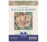 Rompecabezas para Adolescentes De 1000 Piezas William Morris Exhibition Rompecabezas Juguete Decoración De Pared Vacaciones En Casa Matar El Tiempo Desafío Educativo 70x50cm/1000pcs