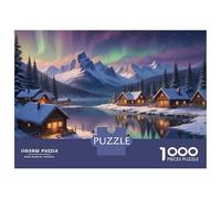 Rompecabezas para Adolescentes De 1000 Piezas Winter Cabin Retreat Rompecabezas para Adultos Juego De Ingenio Decoración De Pared Regalos para Reducir El Estrés 70x50cm/1000pcs