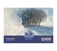 Rompecabezas para Adolescentes De 1000 Piezas Winter Landscape Art Print Rompecabezas para Adultos Juguetes Antiestrés Decoración De Pared Interacción Entre Padres E Hijos 38x26cm/1000pcs