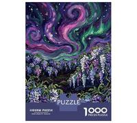 Rompecabezas para Adolescentes De 1000 Piezas Wisteria Under The Aurora Rompecabezas Juguete Decoración De Pared Vacaciones En Casa Matar El Tiempo Desafío Educativo 38x26cm/1000pcs