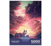 Rompecabezas para Adolescentes De 1000 Piezas Wolf at Sunset Rompecabezas para Adultos Juegos Relajantes Análisis Y Lógica Difícil Y Desafiante 70x50cm/1000pcs