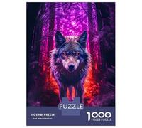 Rompecabezas para Adolescentes De 1000 Piezas Wolf Dark Forest Rompecabezas Juguete Decoración De Pared Vacaciones En Casa Matar El Tiempo Desafío Educativo 70x50cm/1000pcs