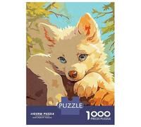 Rompecabezas para Adolescentes De 1000 Piezas Wolf Dog Cute Forest Rompecabezas para Adultos Juegos Familiares Análisis Y Lógica Cumpleaños Y Navidad 52x38cm/1000pcs