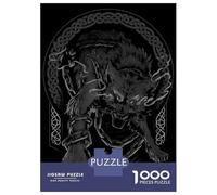 Rompecabezas para Adolescentes De 1000 Piezas Wolf Fenrir Viking Norse Rompecabezas para Adultos Juguetes DIY Pero Divertidos Y Humorísticos Regalos De Cumpleaños Y Únicos 70x50cm/1000pcs